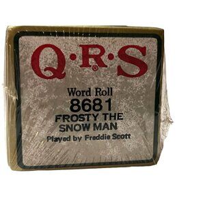 QRS Player Piano Word Roll #8681 Frosty The Snow Man Played by Freddie Scott